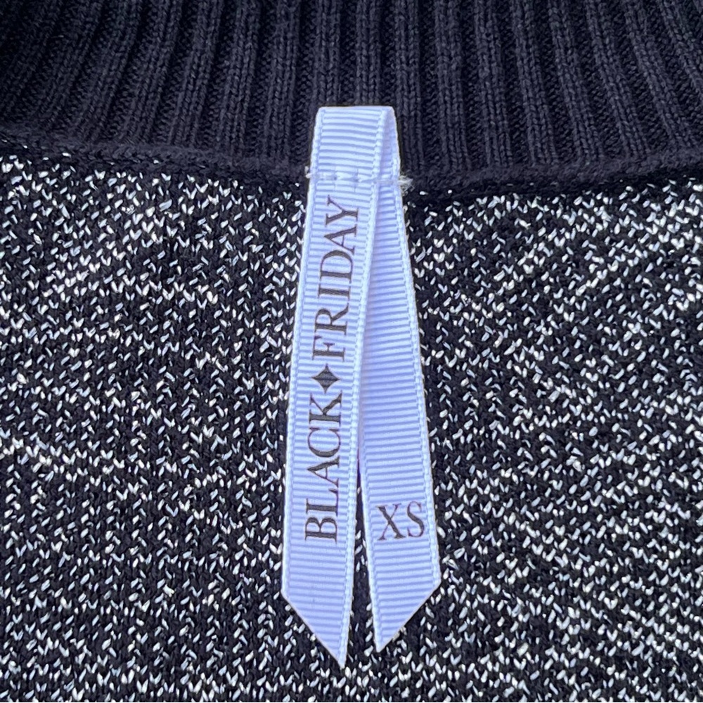 Sparkly Spider Web Open Front Sweater - image 3